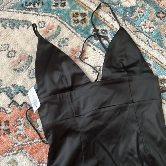 Aritzia black satin Zadie dress - Picture 5 of 8